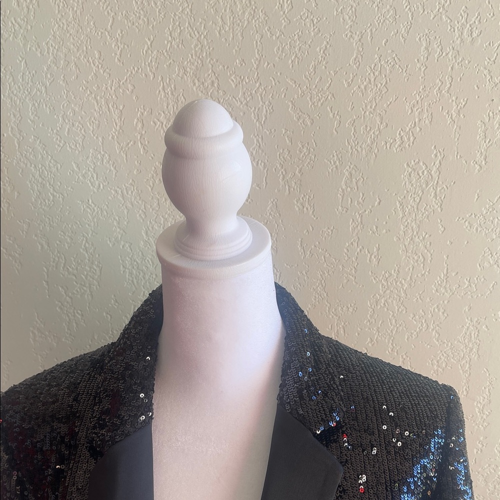 Express Black Sequin Blazer - image 7